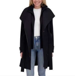 Halston Heritage Black Trench Coat